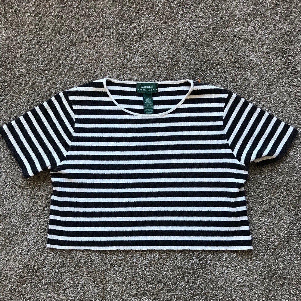 Ralph Lauren Crop Top - Black & White